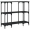 vidaXL Console Table Black 102x35x90 cm Engineered Wood