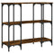 vidaXL Console Table Smoked Oak 102x35x90 cm Engineered Wood