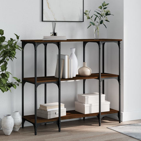 vidaXL Console Table Brown Oak 102x35x90 cm Engineered Wood