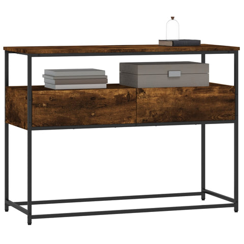 vidaXL Console Table Smoked Oak 100x40x75 cm Engineered Wood