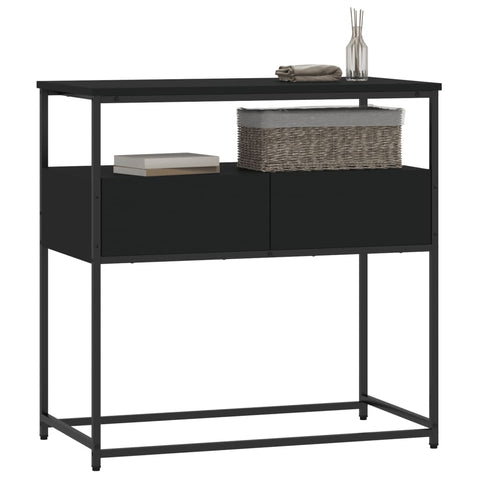 vidaXL Console Table Black 75x40x75 cm Engineered Wood