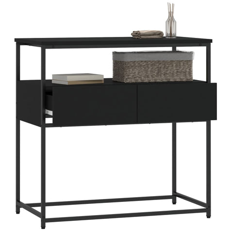 vidaXL Console Table Black 75x40x75 cm Engineered Wood