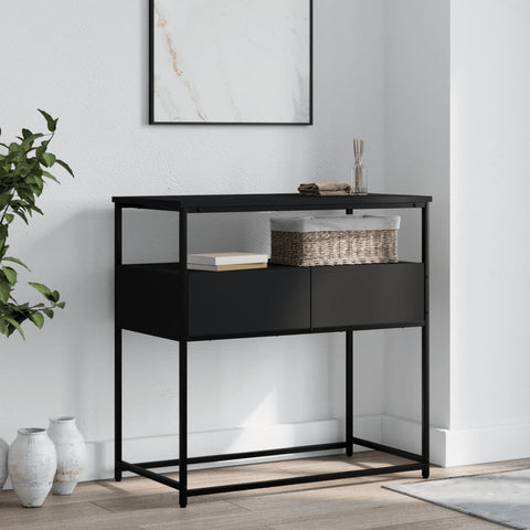 vidaXL Console Table Black 75x40x75 cm Engineered Wood