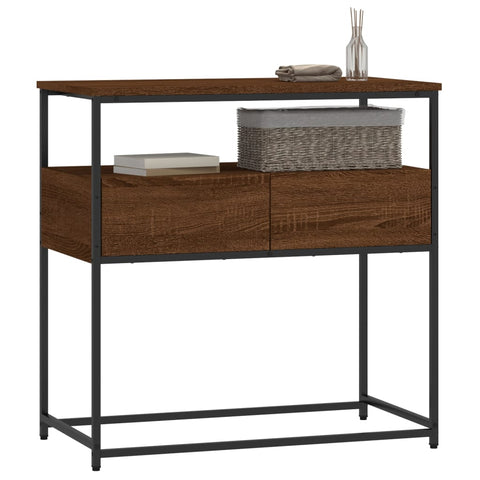 vidaXL Console Table Brown Oak 75x40x75 cm Engineered Wood