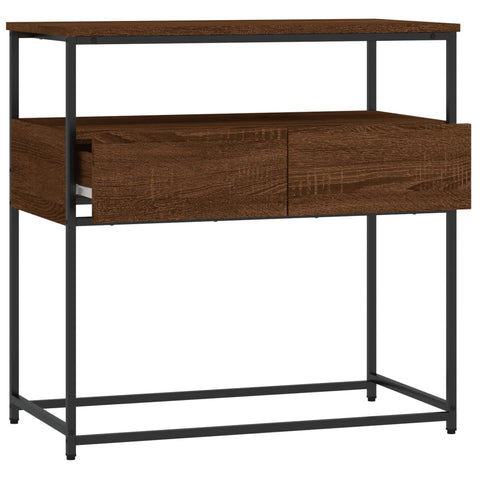 vidaXL Console Table Brown Oak 75x40x75 cm Engineered Wood