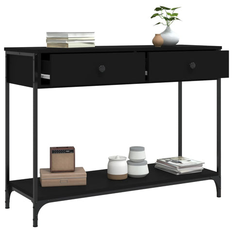 vidaXL Console Table Black 100x34.5x75 cm Engineered Wood