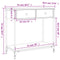 vidaXL Console Table Grey Sonoma 75x34.5x75 cm Engineered Wood