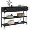 vidaXL Console Table Black 100x25x75 cm Engineered Wood