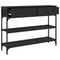 vidaXL Console Table Black 100x25x75 cm Engineered Wood