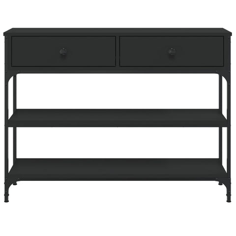 vidaXL Console Table Black 100x25x75 cm Engineered Wood