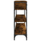 vidaXL Console Table Smoked Oak 100x25x75 cm Engineered Wood
