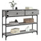 vidaXL Console Table Grey Sonoma 100x25x75 cm Engineered Wood