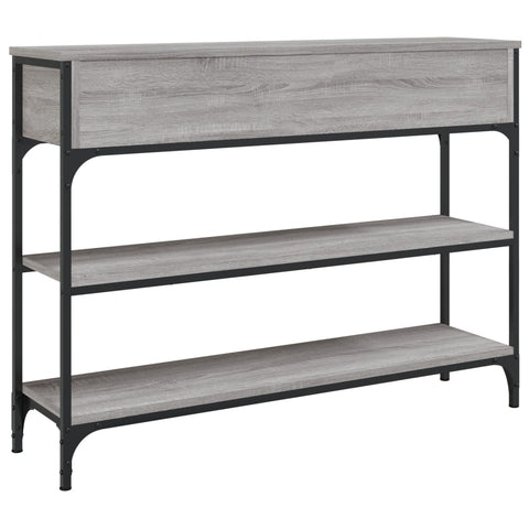vidaXL Console Table Grey Sonoma 100x25x75 cm Engineered Wood