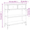 vidaXL Console Table Smoked Oak 72.5x25x75 cm Engineered Wood