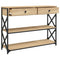 vidaXL Console Table Sonoma Oak 100x28x75 cm Engineered Wood