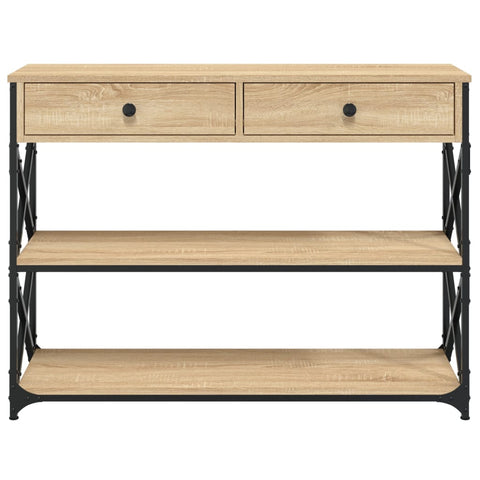 vidaXL Console Table Sonoma Oak 100x28x75 cm Engineered Wood
