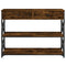 vidaXL Console Table Smoked Oak 100x28x75 cm Engineered Wood