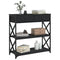 vidaXL Console Table Black 75x28x75 cm Engineered Wood
