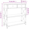 vidaXL Console Table Black 75x28x75 cm Engineered Wood