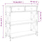 vidaXL Console Table Smoked Oak 75x28x75 cm Engineered Wood