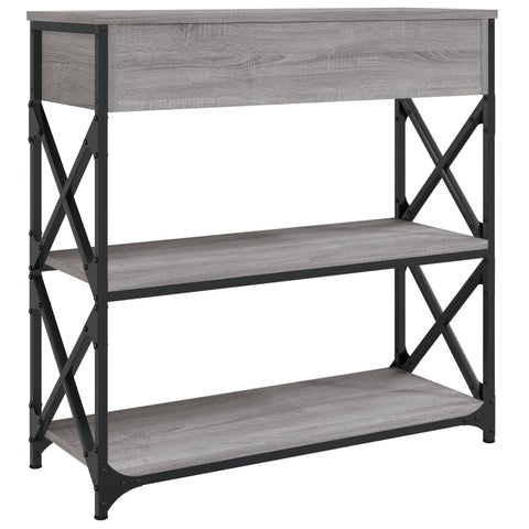 vidaXL Console Table Grey Sonoma 75x28x75 cm Engineered Wood
