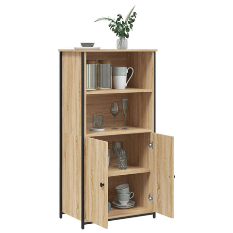 vidaXL Highboard Sonoma Oak 62x36x121.5 cm Engineered Wood