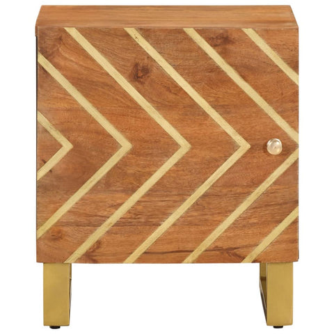 vidaXL Bedside Cabinet Brown and Black Solid Wood Mango