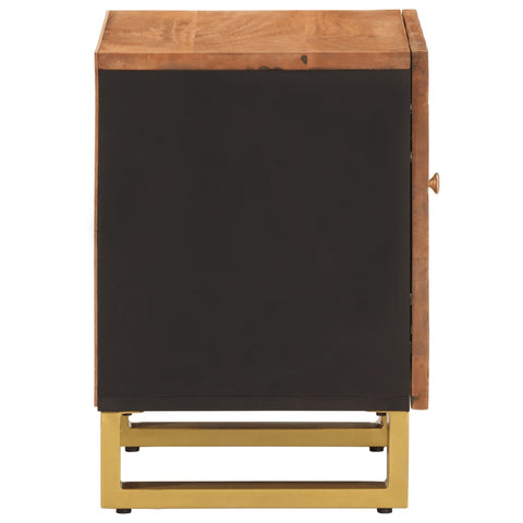 vidaXL Bedside Cabinet Brown and Black Solid Wood Mango