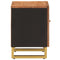 vidaXL Bedside Cabinet Brown and Black Solid Wood Mango