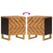 vidaXL Bedside Cabinets 2 pcs Brown and Black Solid Wood Mango