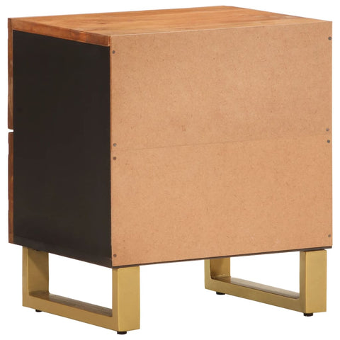 vidaXL Bedside Cabinet Brown and Black Solid Wood Mango
