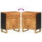 vidaXL Bedside Cabinet Brown and Black 50x33x60 cm Solid Wood Mango