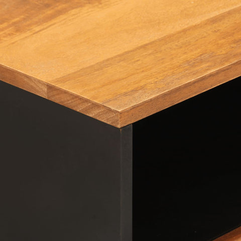vidaXL Bedside Cabinet Brown and Black 50x33x60 cm Solid Wood Mango