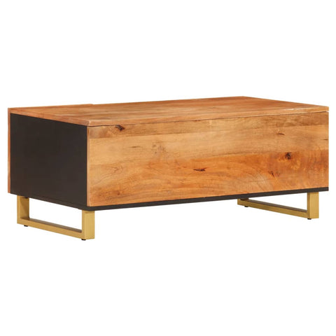 vidaXL Coffee Table Brown and Black 100x54x40 cm Solid Wood Mango