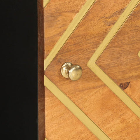 vidaXL Coffee Table Brown and Black 100x54x40 cm Solid Wood Mango