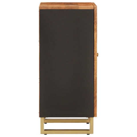 vidaXL Side Cabinet Brown and Black 40x33.5x75 cm Solid Wood Mango