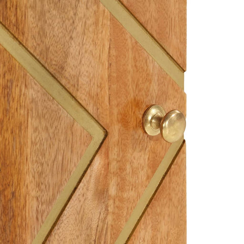 vidaXL Side Cabinet Brown and Black 40x33.5x75 cm Solid Wood Mango