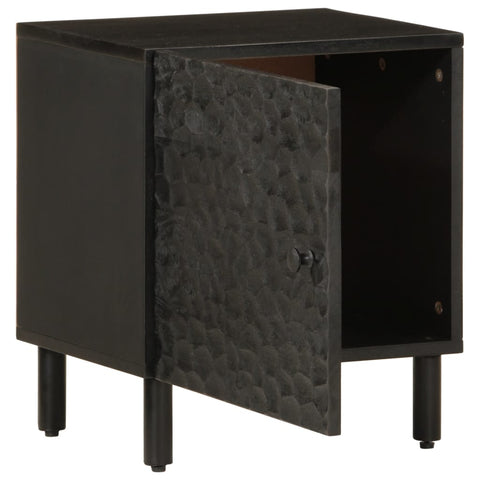 vidaXL Bedside Cabinet Black 40x33x46 cm Solid Wood Mango