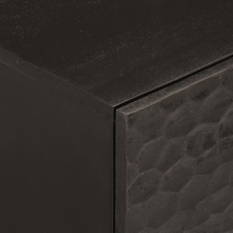 vidaXL Bedside Cabinet Black 40x33x46 cm Solid Wood Mango