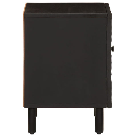 vidaXL Bedside Cabinets 2 pcs Black 40x33x46 cm Solid Wood Mango
