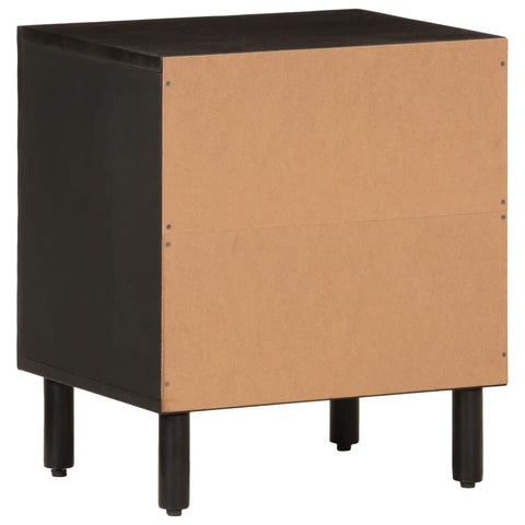 vidaXL Bedside Cabinets 2 pcs Black 40x33x46 cm Solid Wood Mango