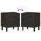 vidaXL Bedside Cabinets 2 pcs Black 40x33x46 cm Solid Wood Mango