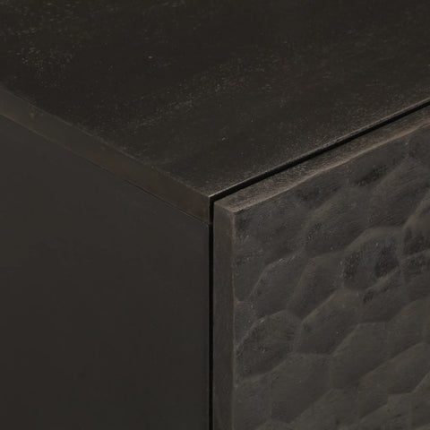 vidaXL Bedside Cabinets 2 pcs Black 40x33x46 cm Solid Wood Mango