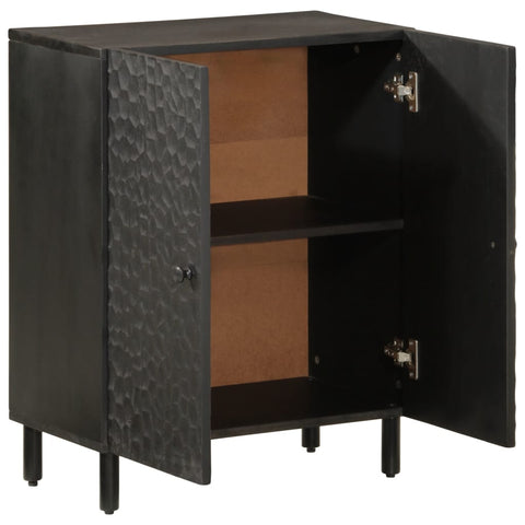vidaXL Side Cabinet Black 60x33x75 cm Solid Wood Mango