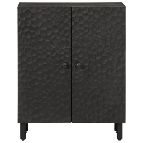 vidaXL Side Cabinet Black 60x33x75 cm Solid Wood Mango