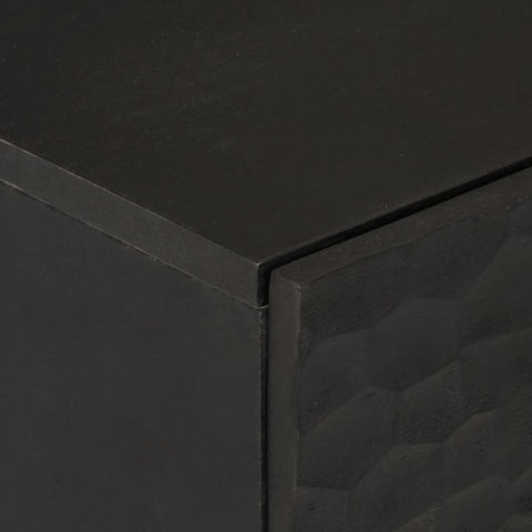 vidaXL Side Cabinet Black 60x33x75 cm Solid Wood Mango