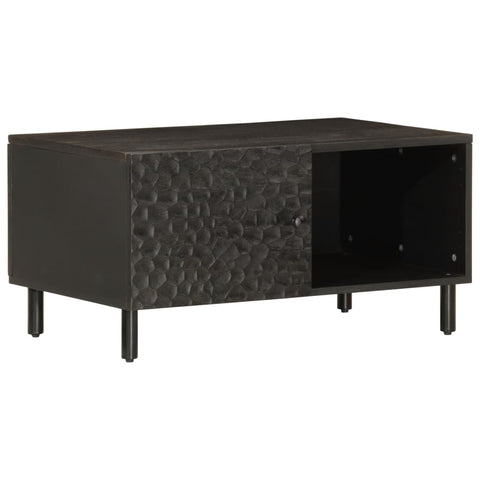vidaXL Coffee Table Black 80x50x40 cm Solid Wood Mango