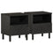 vidaXL Bedside Cabinets 2 pcs Black 40x33x46 cm Solid Wood Mango