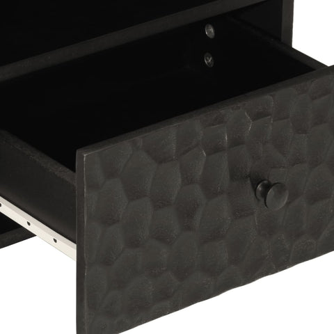 vidaXL Bedside Cabinets 2 pcs Black 40x33x46 cm Solid Wood Mango
