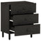 vidaXL Bedside Cabinet Black 50x33x60 cm Solid Wood Mango